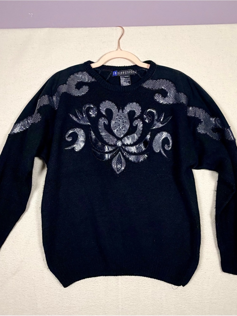 Vintage I.B. Diffusion Black Crewneck Sweater